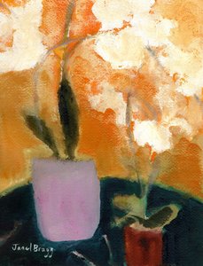 Orchids on Green Table