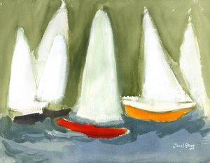 Sailboats in the Puget Sound by Janel Bragg