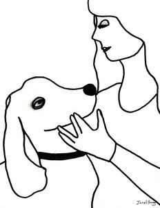 Vincent and Janel in Black Lines by Janel Bragg