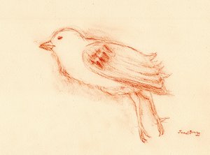 Vulnerability and Death in Summer (Dead Bird by my Stairwell III) c.2021 by Janel Bragg