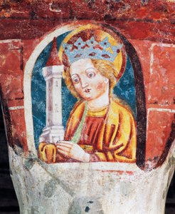 Hrastovlje Fortified Church, Trinity Church, Santa Barbara (detail) by Janez Kastav