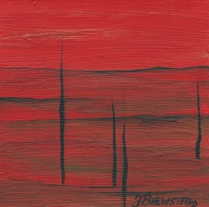 Abstract Red Landscape by Janine Brewster