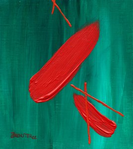 Bold Red Strokes by Janine Brewster