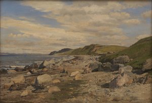 Beach Scene at Helgenæs by Janus La Cour