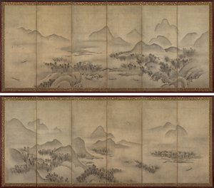 Moonlit Landscape by Japan, Muromachi period