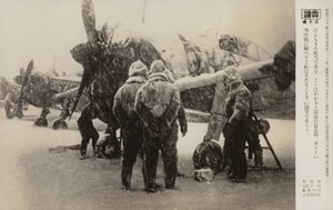 Aviators on an Airfield in a Snowstorm, World War II