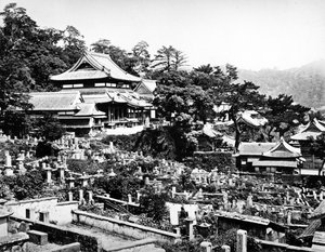 Cemetery of Honrenji Temple in Chikugo-machi, Nagasaki