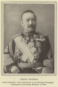 Count Katsura, Prime Minister; won distinction in the Chinese Campaign, subsequently becoming Minister of War by Japanese Photographer