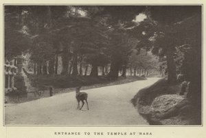 Entrance to the Temple at Nara by Japanese Photographer