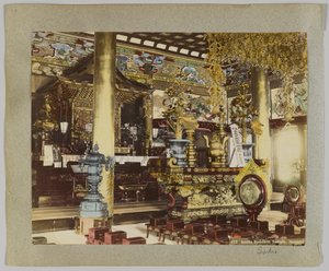 Inside a Buddhist Temple, Ikegami, Tokyo, Japan by Japanese Photographer