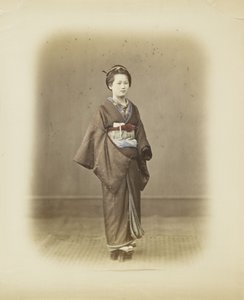 Japanese woman in traditional dress by Japanese Photographer