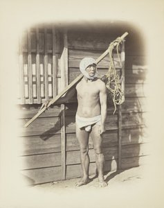 Man with fishing basket by Japanese Photographer