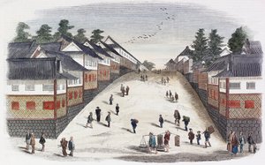 A Street in Princes Quarter, Jeddo by Japanese School