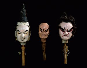Banraku puppets by Japanese School