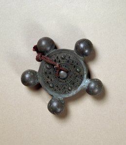 Bronze mirror with five little globes, Kofun period by Japanese School