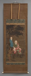 Buddhist Painting of 3 Figures, early 18th century by Japanese School