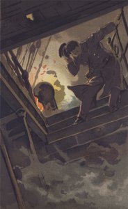 Commander Hirose searching Warrant-Officer Sugino
