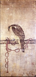 Falcon. 15th century Japanese work by Daysen. Genoa, Museo Chiossone.