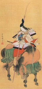 Female Samurai Warrior Tomoe Gozen by Japanese School