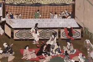 Kabuki Theatre at a Fair in Kyoto, Illustration After a 17th Painting from 