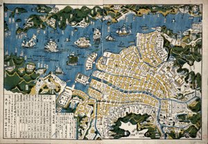 Map of Nagasaki, Japan by Japanese School