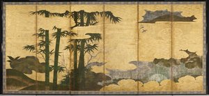 Moonlit Bamboo Grove, early 16th century by Japanese School