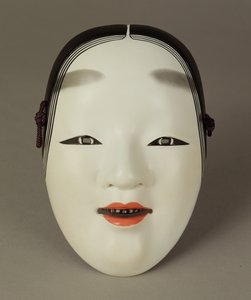 Noh theatre mask of a young woman, Japanese by Japanese School