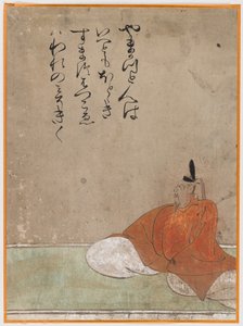 One of the Sanjurokkasen, album leaf by Japanese School