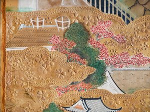 Osakazu Byobu - Japanese Eight-Panel Folding Screen by Japanese School