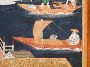 Osakazu Byobu - Japanese Eight-Panel Folding Screen by Japanese School