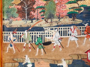 Osakazu Byobu - Japanese Eight-Panel Folding Screen by Japanese School