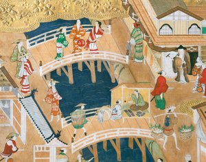 Osakazu Byobu - Japanese eight-panel folding screen