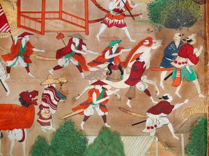Osakazu Byobu - Japanese eight-panel folding screen