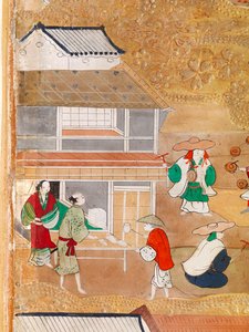 Osakazu Byobu - Japanese eight-panel folding screen by Japanese School