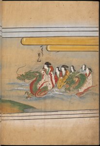 People Riding Dragons, Illustration from the Taishokkan