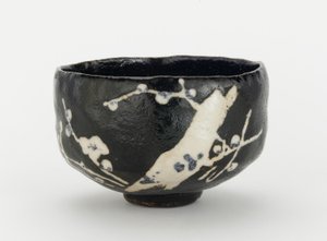 Tea Bowl with Design of Blossoming Plum Tree, Kyoto, Kyoto-fu, Edo Period by Japanese School