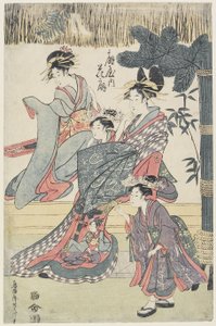 The Prostitute Hanagi of the Ogiya House, c.1796-97 by Japanese School