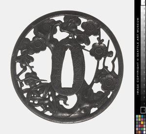 Tsuba: Branch of Flowering Cherry, Early 18th Century