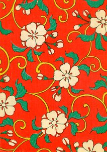 Woodblock Print of Apple Blossoms by Japanese School