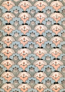 Woodblock Print of Ibis and Bats