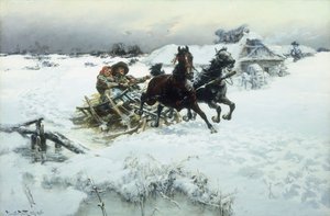 The Sleighride by Jaroslav Friedrich Julius Vesin