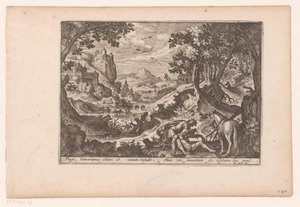 Landscape with the Story of the Good Samaritan: The Samaritan Helps the Victim onto His Horse by Jaspar de Isaac (attributed to)