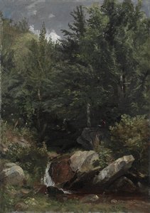 Trees and a Stream on a Hillside by Jasper F. Cropsey