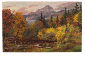 Autumn Foliage in the White Mountains (Mount Chocorua) by Jasper Francis Cropsey