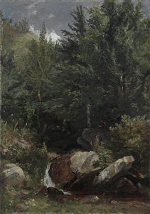 Trees and a Stream on a Hillside by Jasper Francis Cropsey