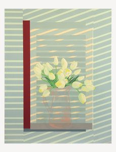 Flowers Against the Window Shutter by Jasper Galloway