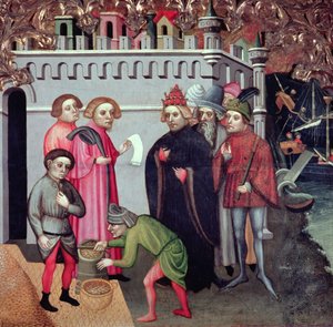 The Multiplication of the Wheat, from the St. Nicholas of Bari Altarpiece by Jaume Cabrera