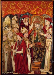 The election of Saint Fabian to the Papacy (236 to 250) by Jaume Huguet