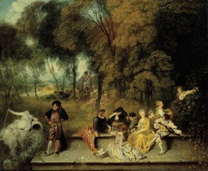 Pleasures of Love by Jean-Antoine Watteau