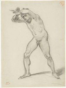 Standing Male Nude by Jean-Baptiste-Camille Corot